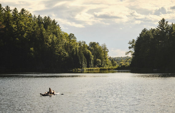 Paddle Board sur le lac