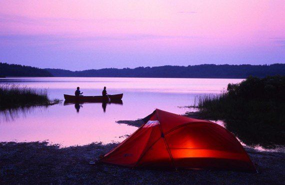 Camping/canoeing in Mauricie (Tourisme Quebec, Mathieu Dupuis)