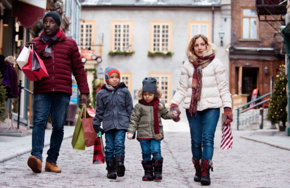 Rue piétonne à Québec Boutique Vieux Québec