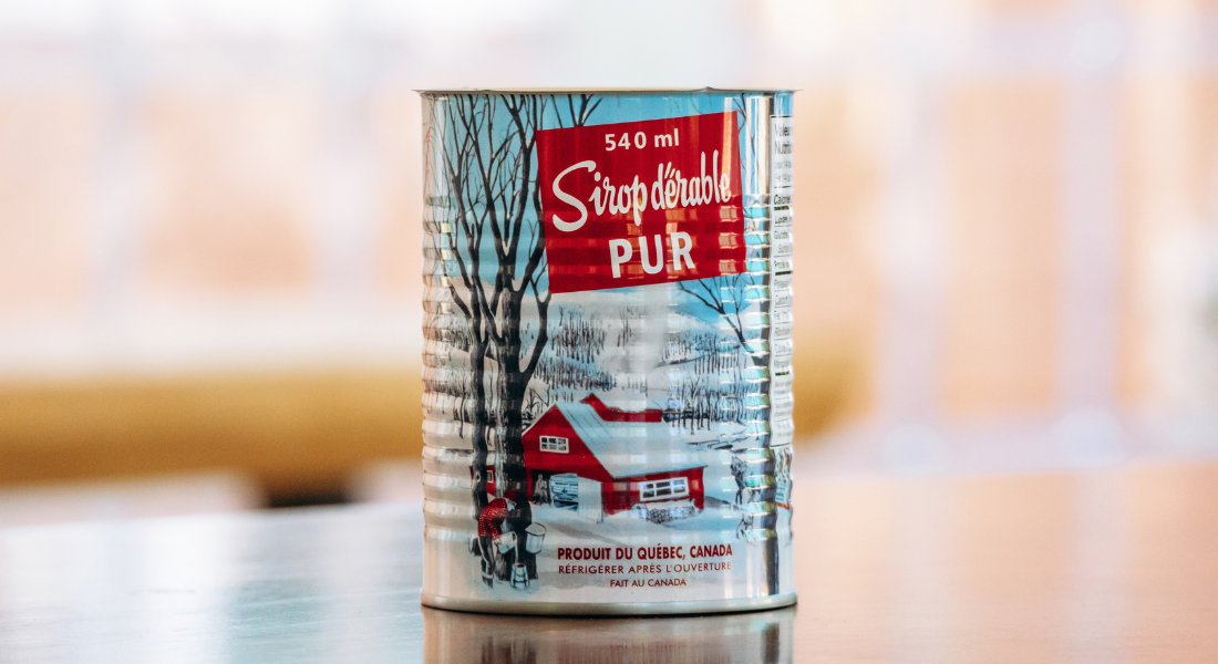 sirop d'érable en can