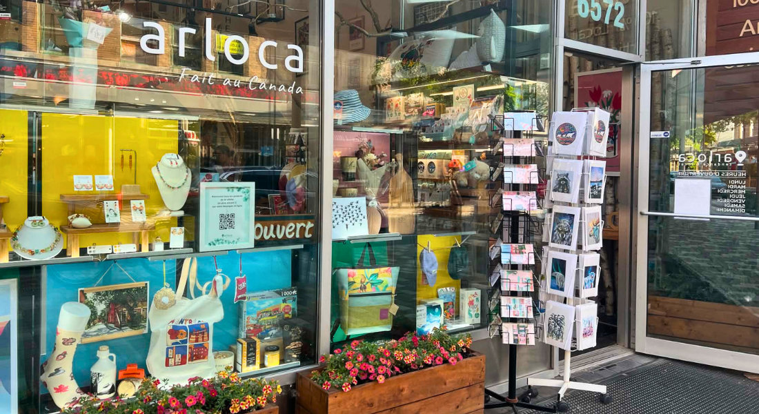 Facade de la boutique Arloca à Montréal