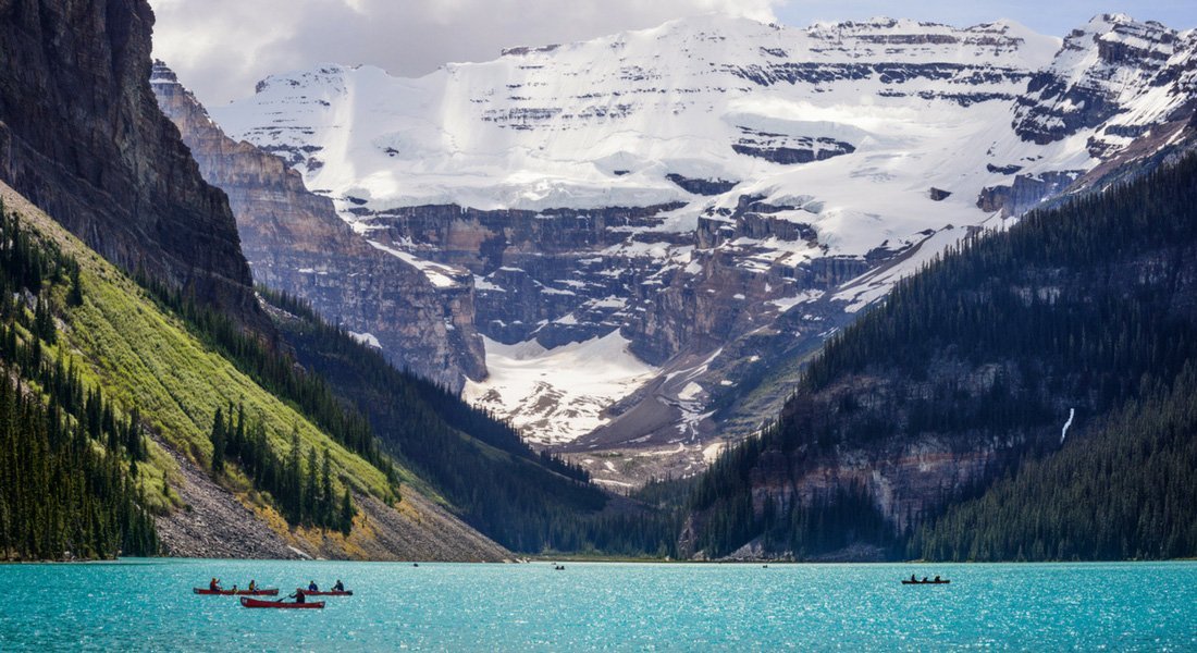 Canoeing on Lake Louise