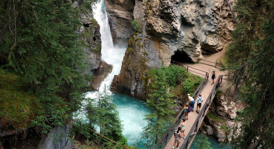 guide rocheuses canadiennes jonhston canyon