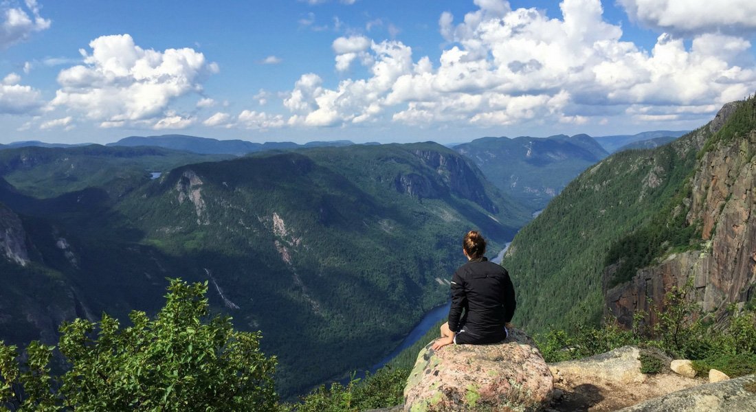 sommet randonnée de l'acropole des Draveurs dans Charlevoix