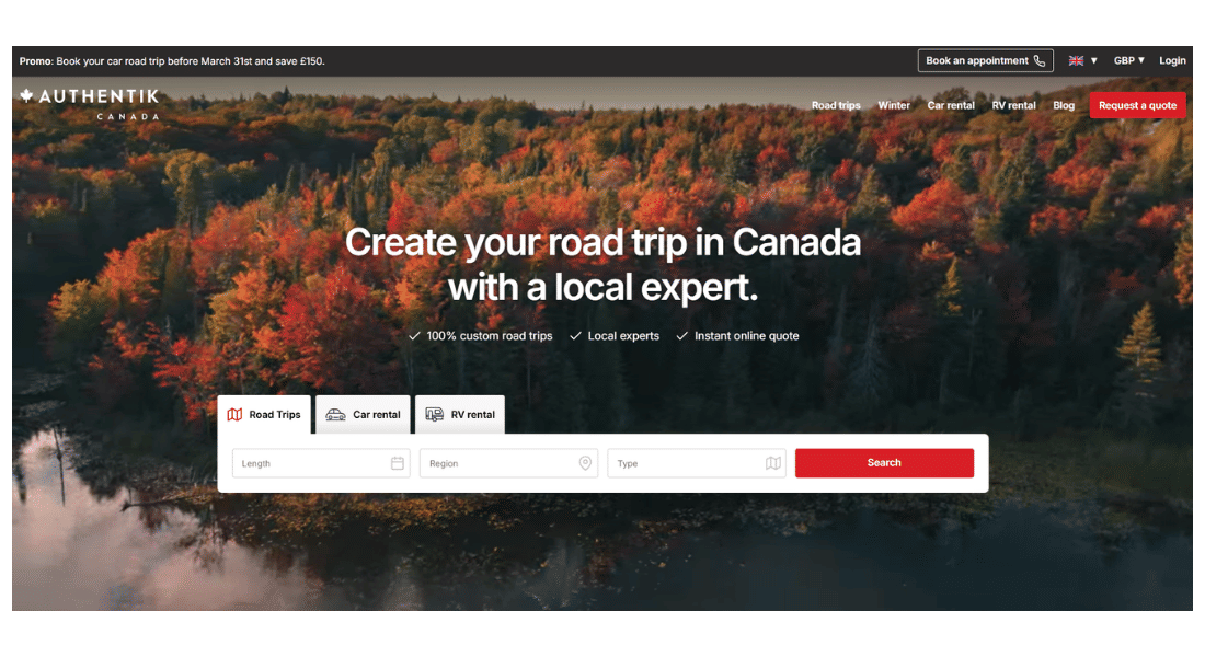 Authentik Canada Screenshot of the Authentik Canada website