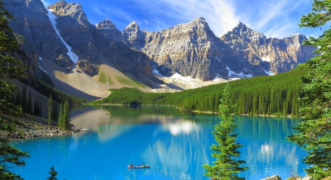 Point de vue sur le Lac Moraine Circuit nature Canada
