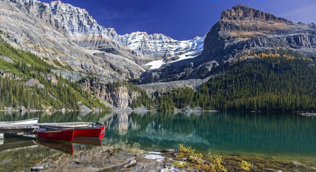 Balade en canot sur le lac O'Hara