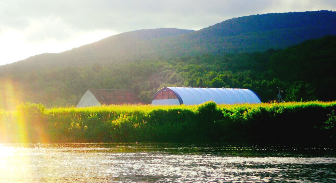 Paysage champêtre sur la rivière MIssisquoi 