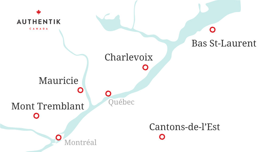 Carte des endroits où aller cet automne