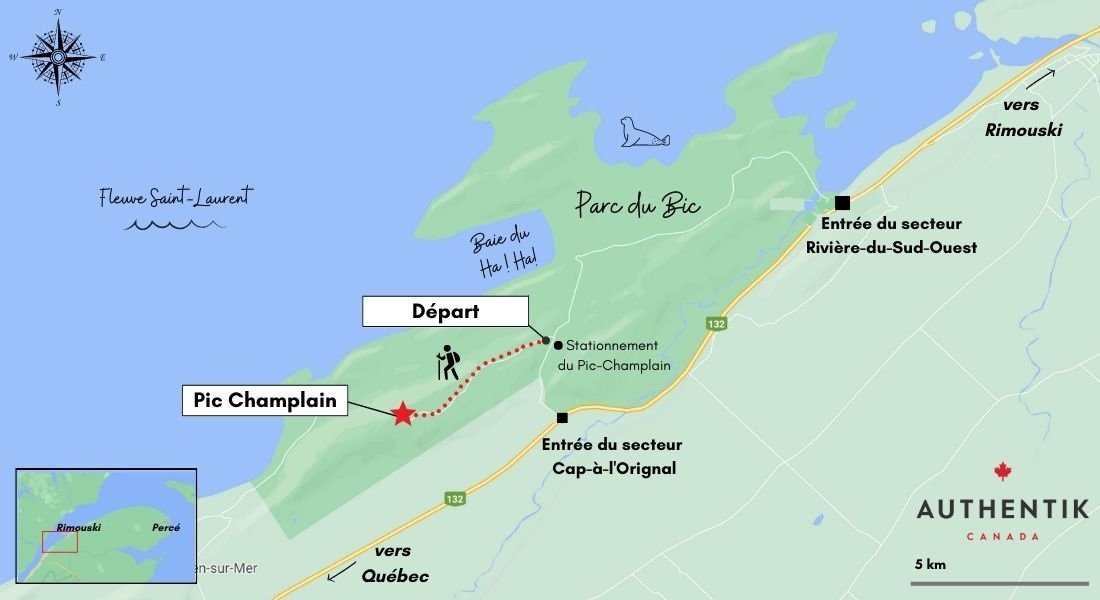 Carte Parc du Bic