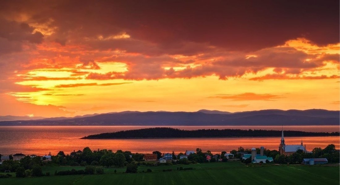 plus beau coucher de soleil au Québec