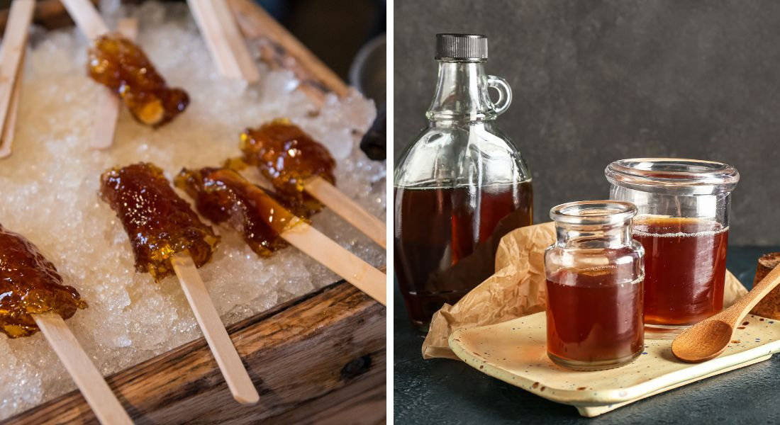 Sirop d'érable et tire d'érable