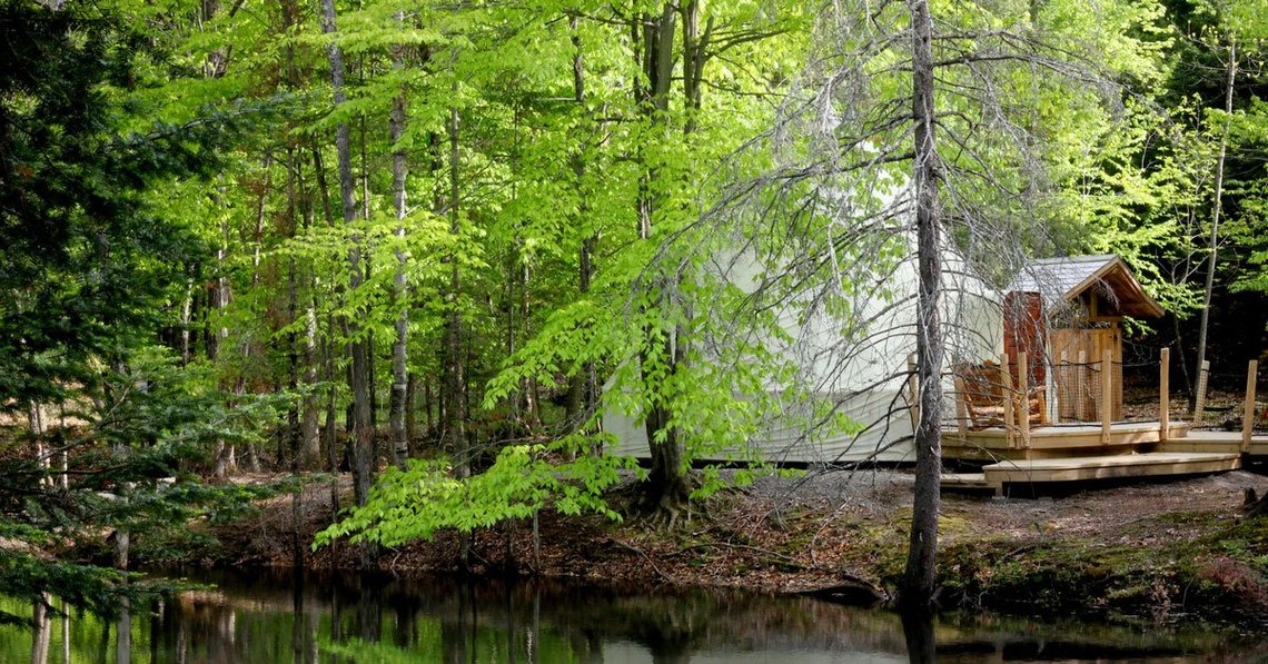 camping with wolves quebec