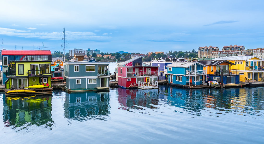 Fisherman Wharf Les maisons sur pilotis de Fisherman Wharf à Victoria