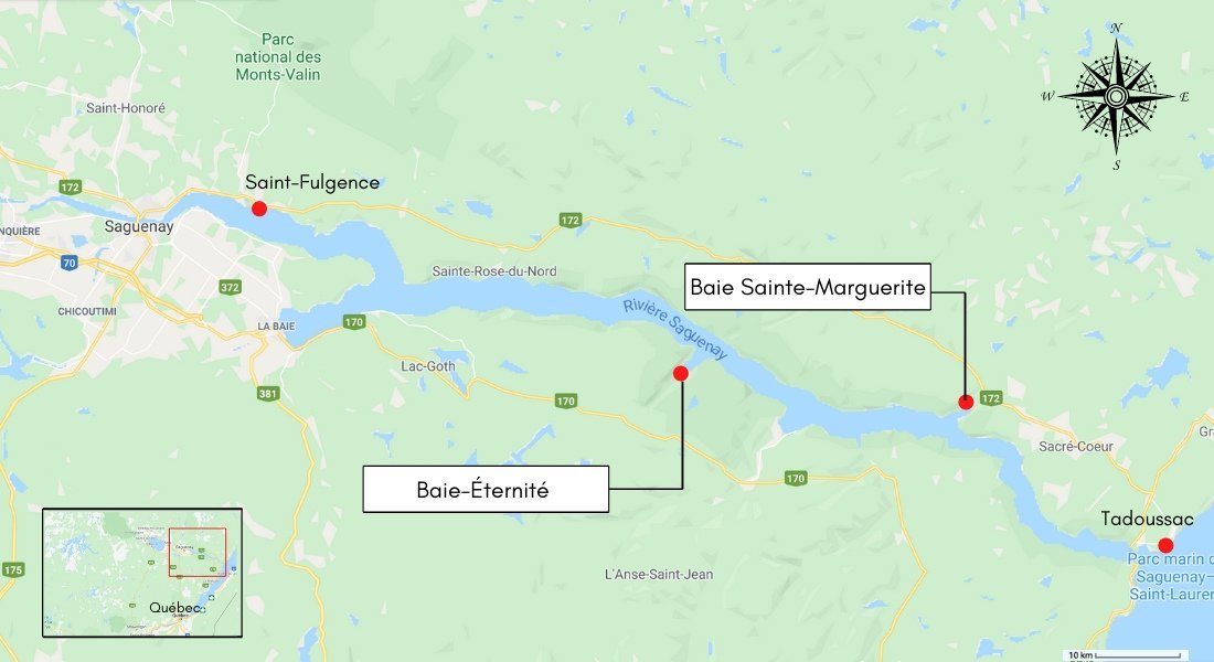 Carte du Fjord du Saguenay