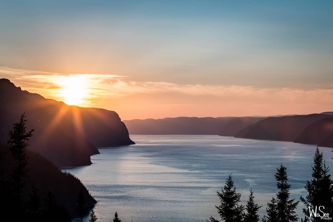 Sunset over the Saguenay Fjord