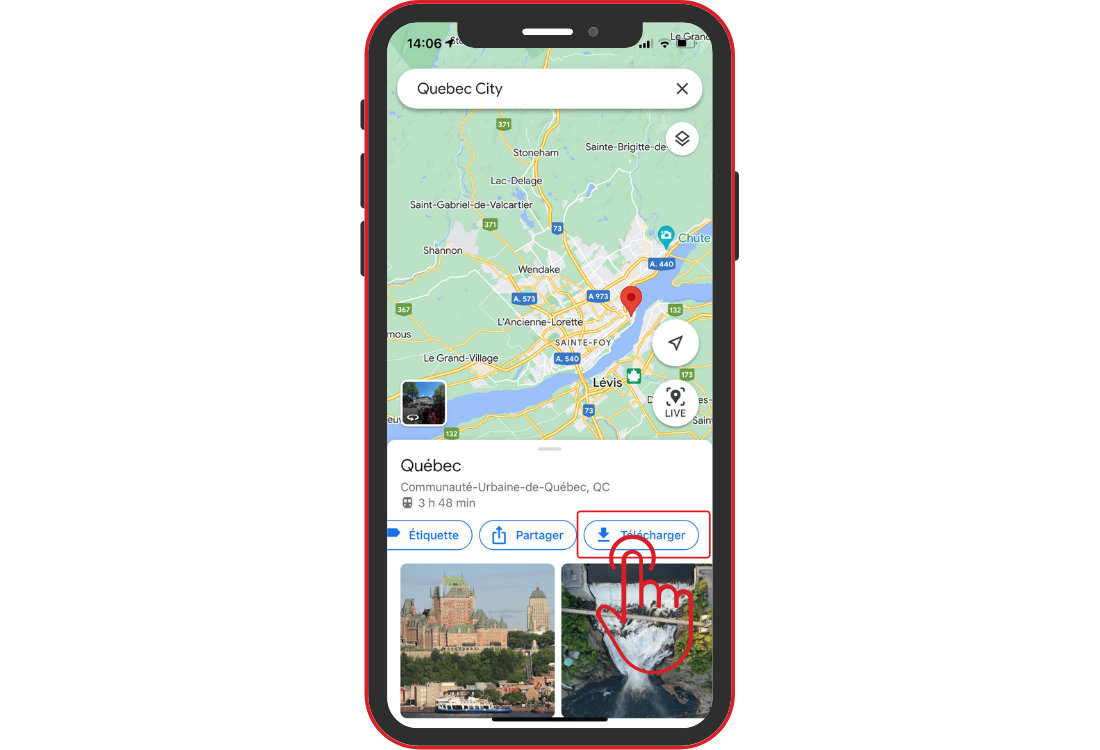 Google maps en voyage