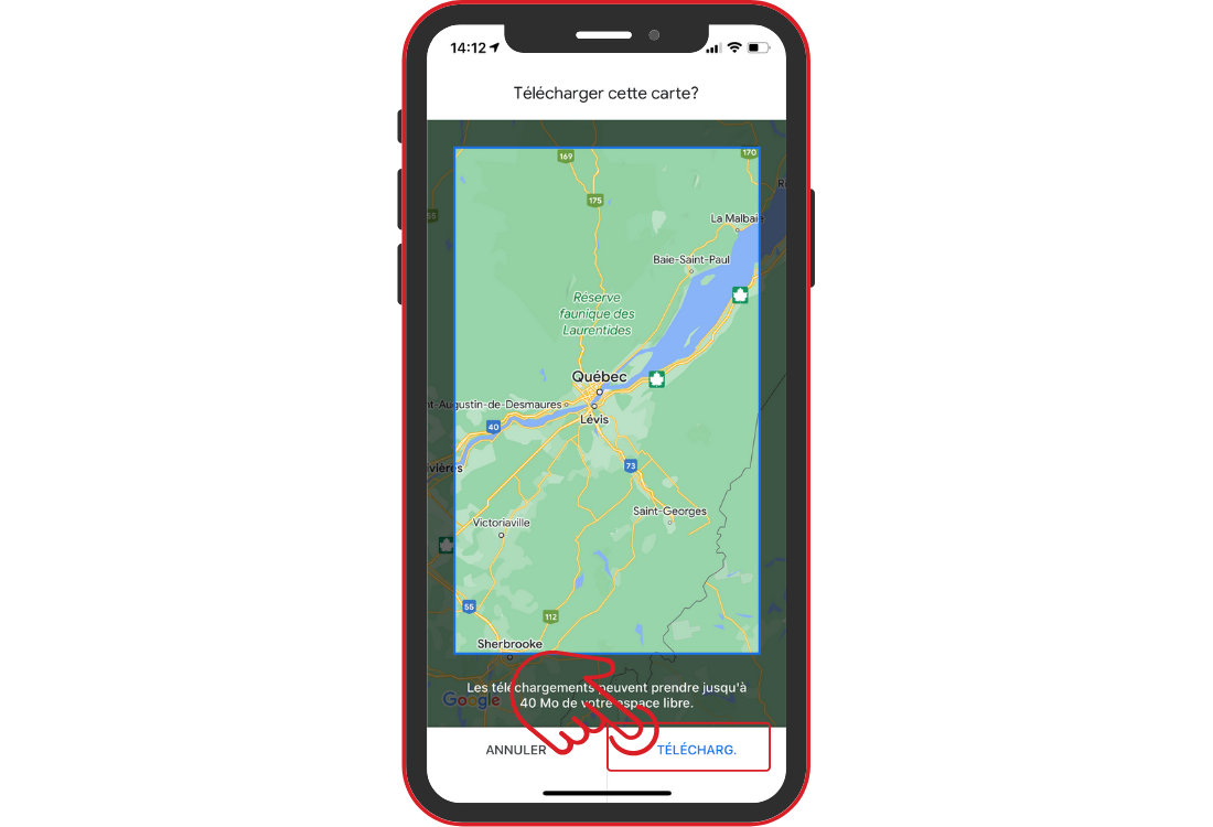 Google maps hors ligne iPhone