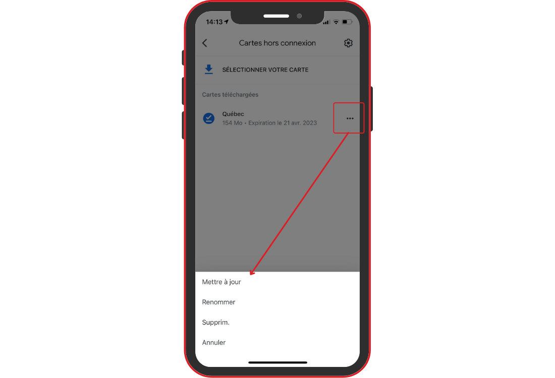Google maps hors service
