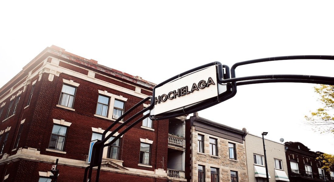 Hochelaga sign in the neighbourhood of the same name