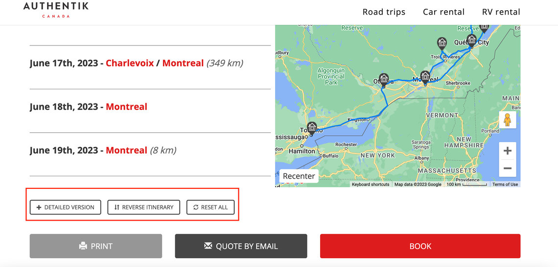 what to include on canada road trip