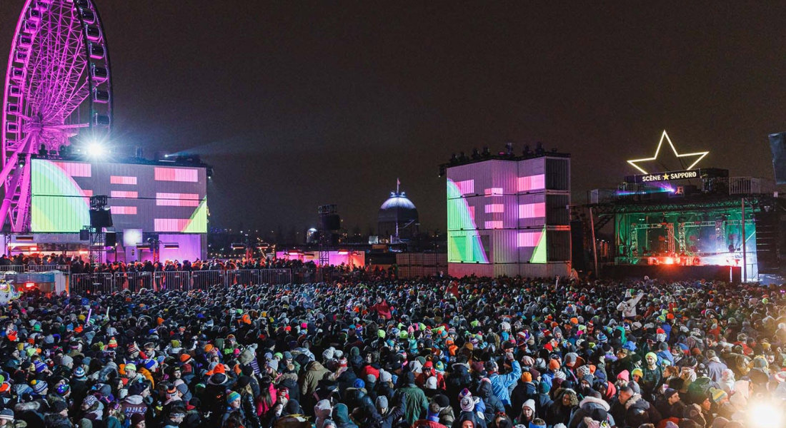 Paysage de l'Igloofest de Montréal Paysage de l'Igloofest de Montréal