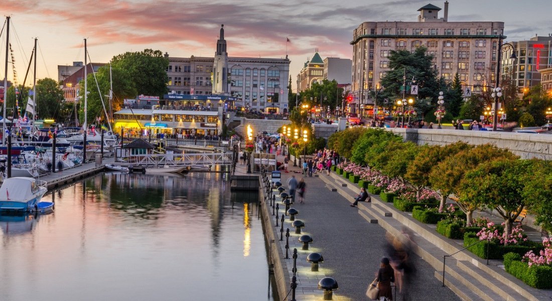 Coucher de soleil au Inner Harbour 