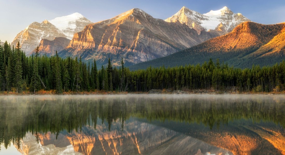 Le Lac Herbert dans le Parc national de Banff en Alberta