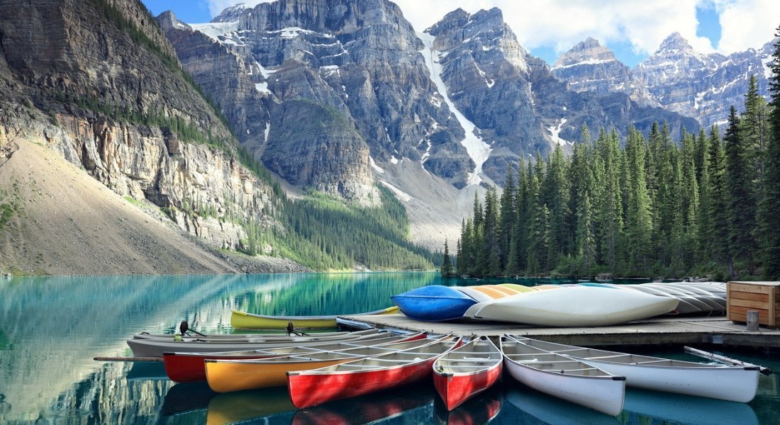 Vue sur le lac Moraine