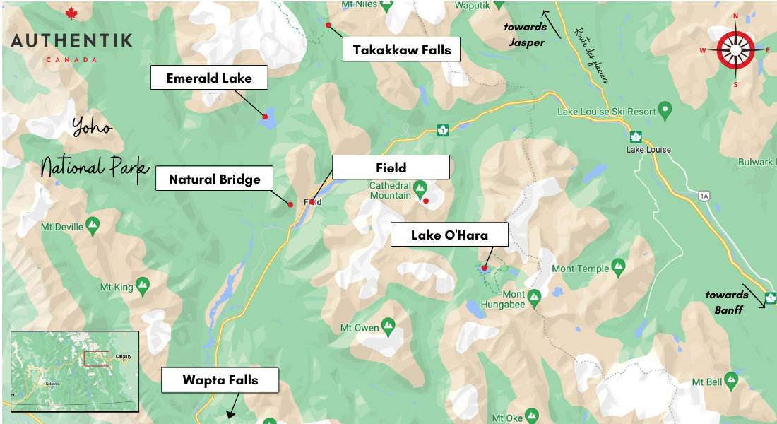 yoho national park map