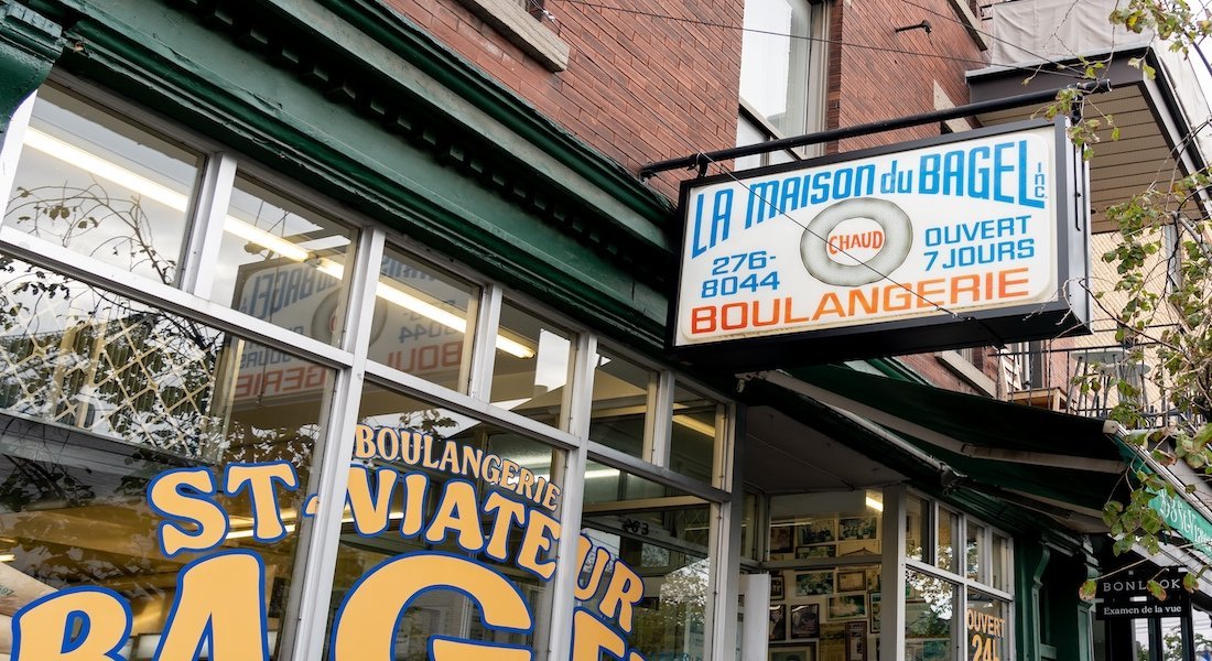 Montreal bagel shop storefront