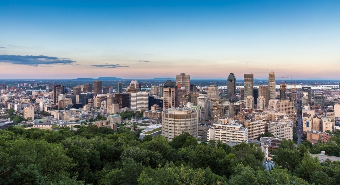 Vue sur Montréal à partir du Mont-Royal