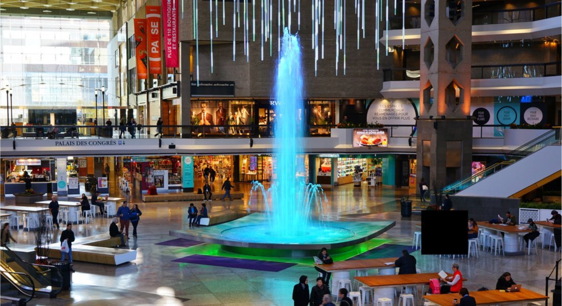 Fountain in Complexe Desjardins, Montreal