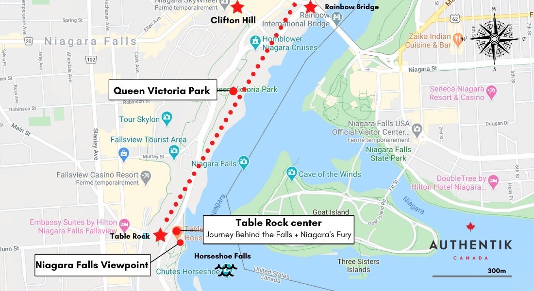 niagara falls map stroll