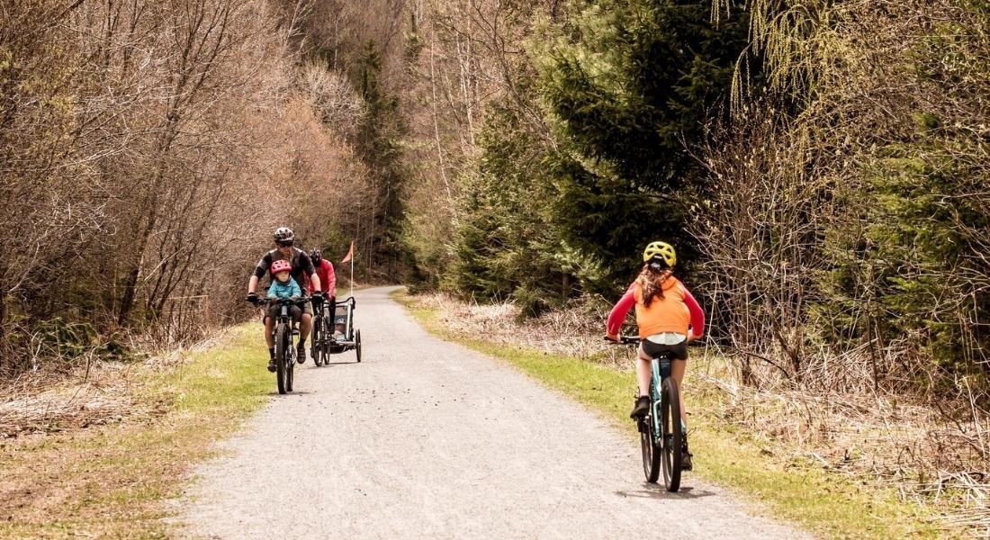 Cycliste sur le Ptit train du Nord