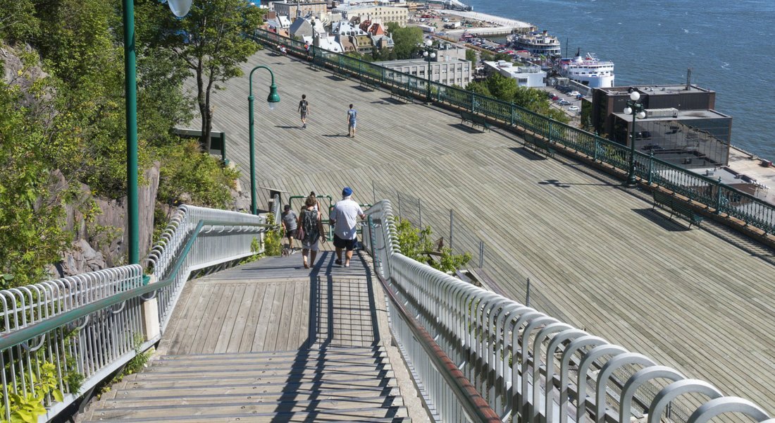 Escaliers de la promenade des Gouverneurs à Québec