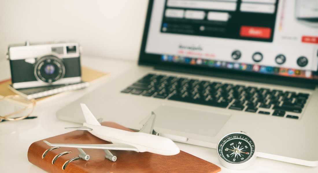 Last-minute cancellation A laptop open on a travel agency website