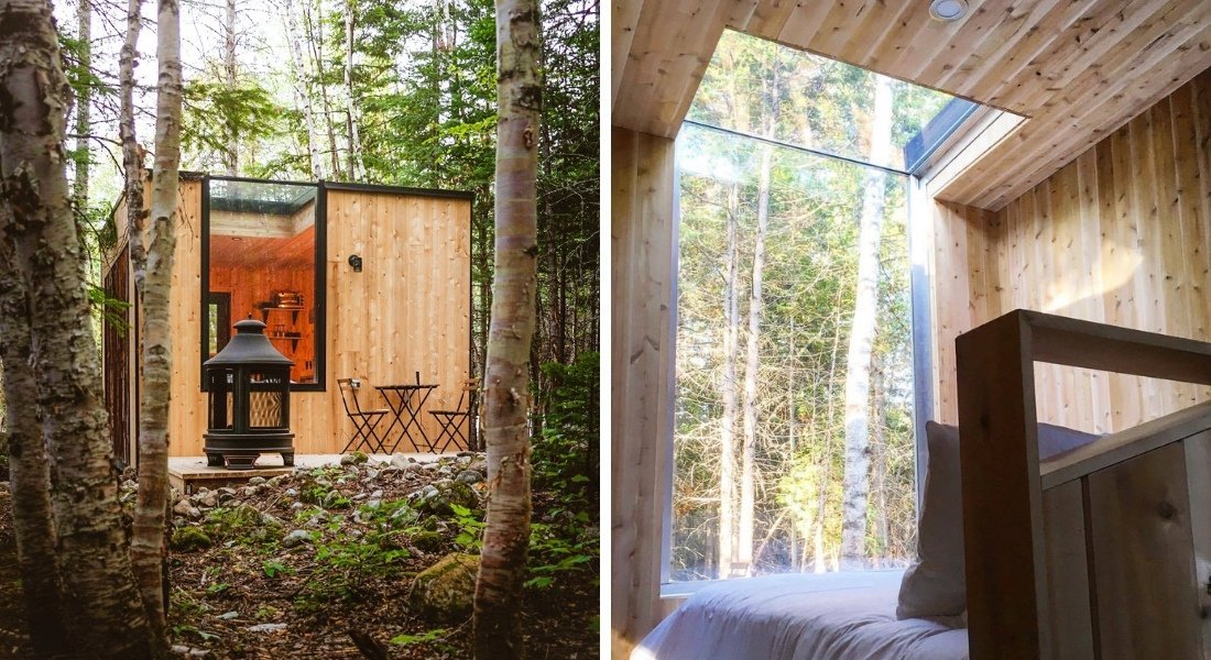 Small wooden cabin in nature