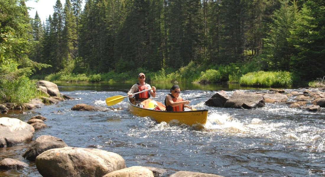 Canot sur la rivière Diable à Tremblant