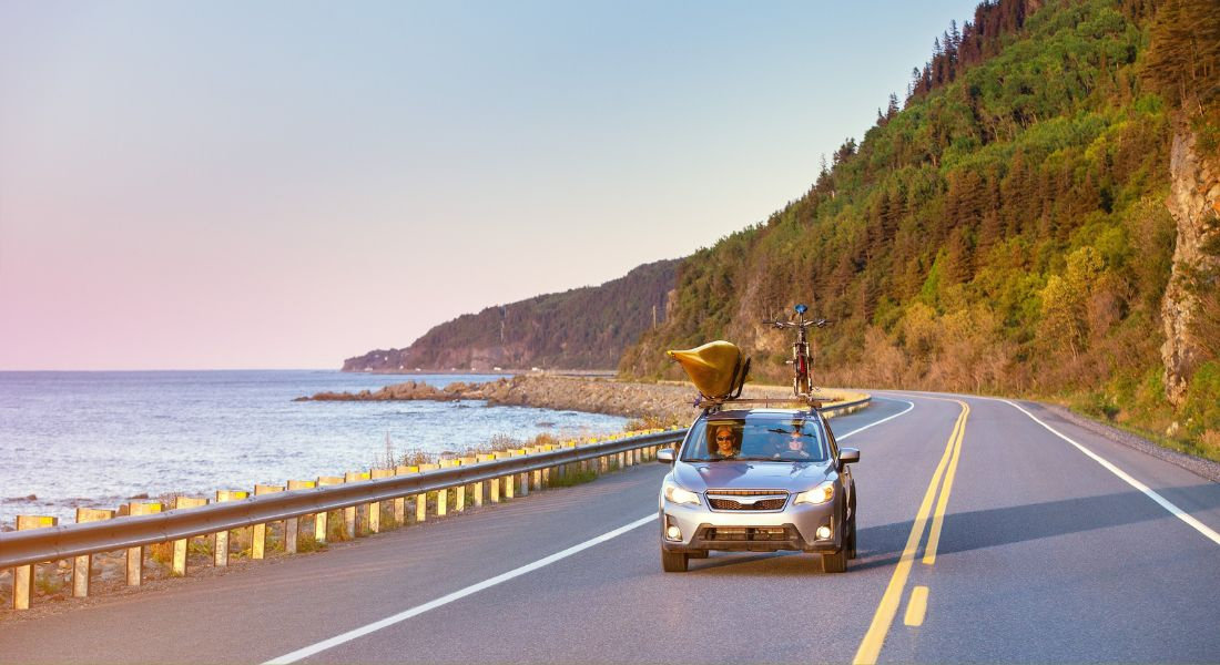 Gaspésie voiture de location au Québec sur la route en Gaspésie