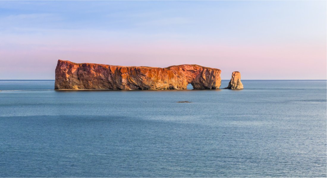 Le Rocher Percé au coucher du soleil