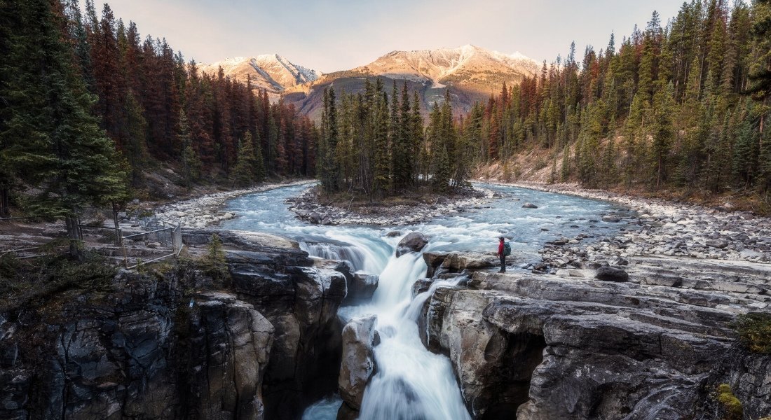 Sunwapta Falls observation deck