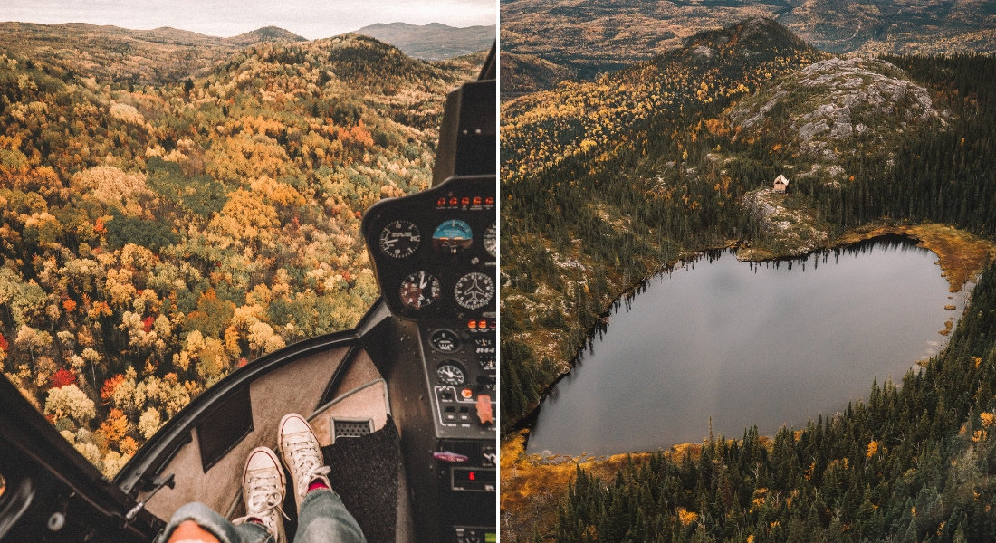 Vue des airs de la Mauricie en hydravion Meilleures activités près du parc national de la Mauricie