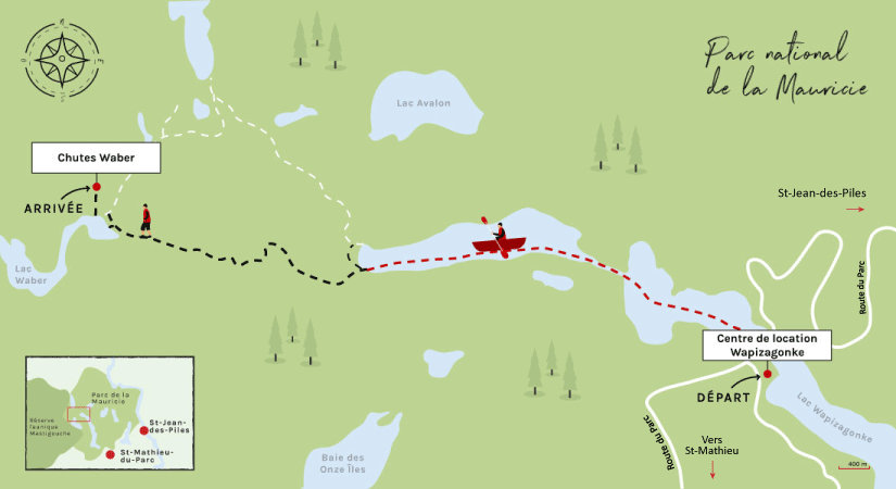 carte randonnée chutes waber