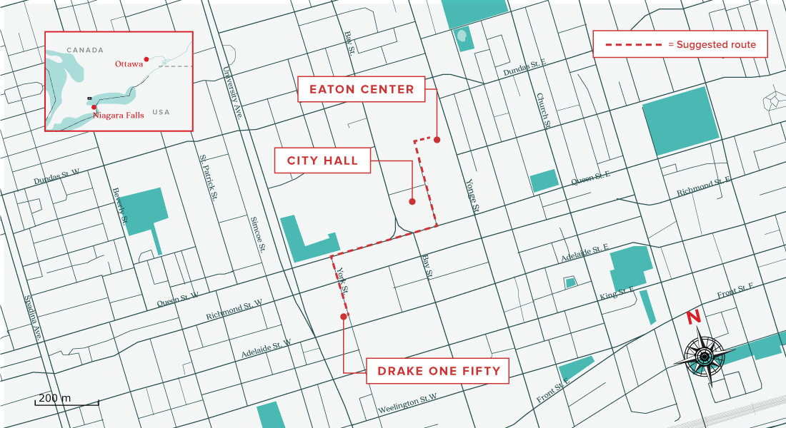 Visit Toronto in 24 hours map