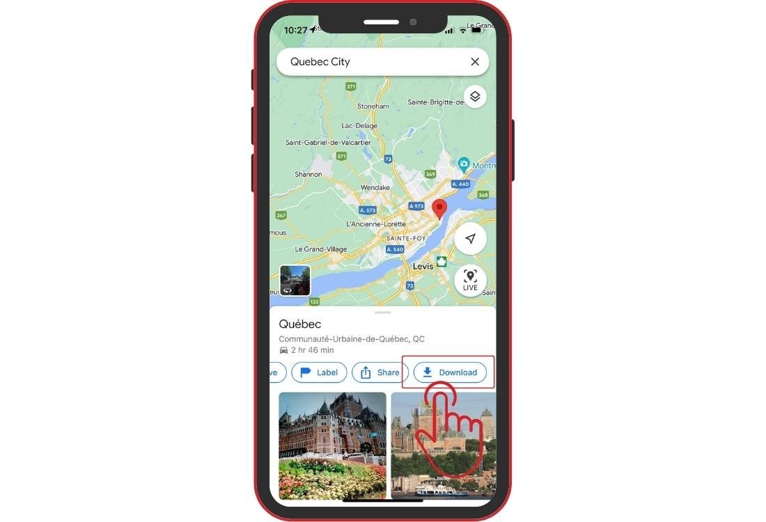 Use google maps offline while travelling