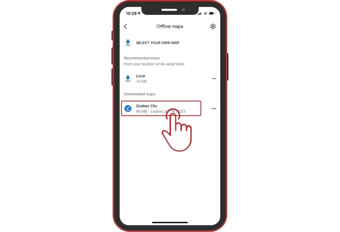 Google maps offline travel Canada
