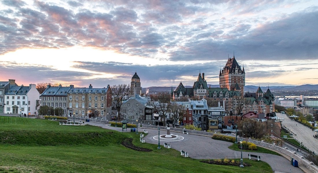 Old Quebec and Château Frontenac at dusk