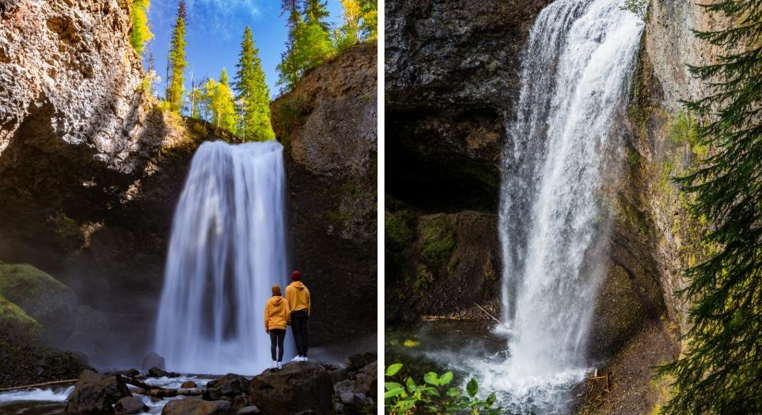 Moul Creek Falls in Wells Gray Provincial Park Visiting Wells Gray Park in one day