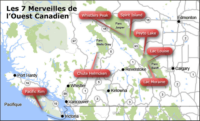 Les 7 Merveilles de l'Ouest Canadien